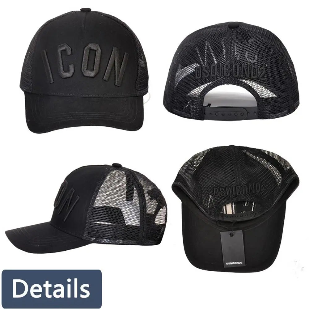 DSQICOND2 Cotton Summer Baseball Cap for Men Women Embroidery ICON Black Dad Hat Hip Hop DSQ Trucker Cap Hombre Gorras Casquette