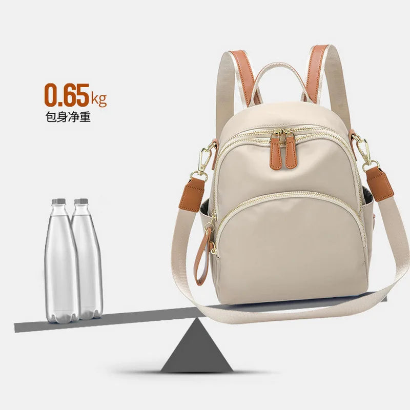 Small Backpack Women's Fashional Bags Lightweight Carry-on Mini Backbags Girl's Cute Bookbags Anti-theft Pocket Elegant Leisure