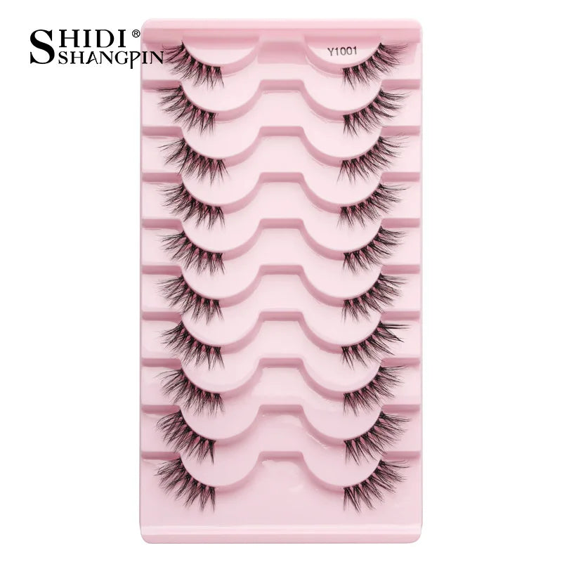 Half Fake Eyelashes 5/10 Half Lashes Soft Natural Cat Eye Lashes Makeup Tool Extension Fluffy Faux Cils maquiagem Half Lashes