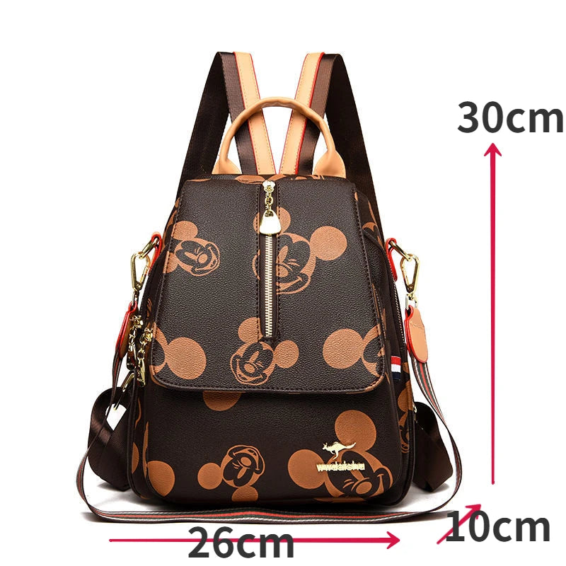 Disney Mickey New Women's Backpack Luxury Brand Women's Backpack Large Capacity Multifunctional Fashion Travel Backpack