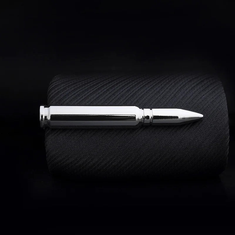 EASY.H New High Quality Laser Engraving Tie Clip Black Men's Business Tie Pin Free Delivery Rudder Feathers