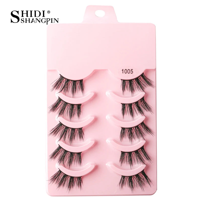 Half Fake Eyelashes 5/10 Half Lashes Soft Natural Cat Eye Lashes Makeup Tool Extension Fluffy Faux Cils maquiagem Half Lashes