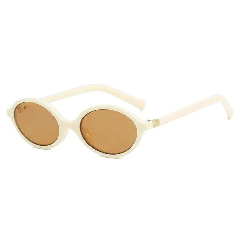 Sexy Small Oval Leopard Sunglasses Women Lovely Ins No Makeup Plain Glasses Frame Eyewear Cute Decorative Computer Glasses Men