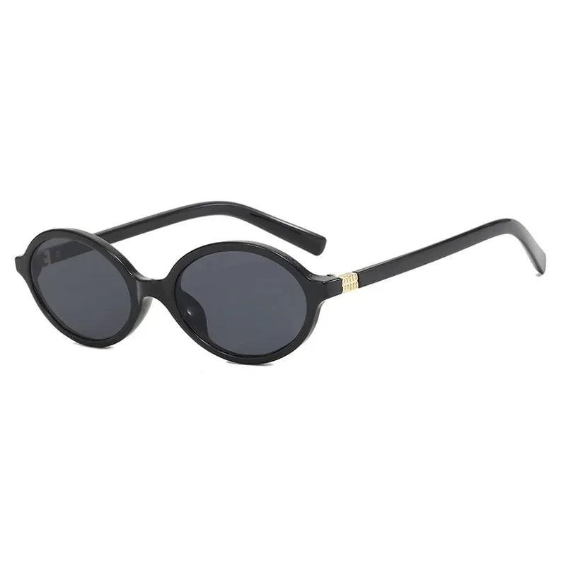 Sexy Small Oval Leopard Sunglasses Women Lovely Ins No Makeup Plain Glasses Frame Eyewear Cute Decorative Computer Glasses Men