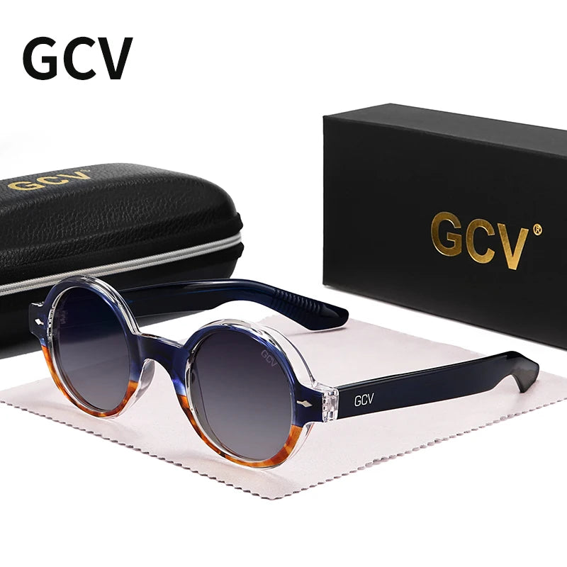 GCV Brand Fashion Avant-garde Acetate Appearance Patent Design Women's GM Cat eye sunglasses polarized light, and UV protection