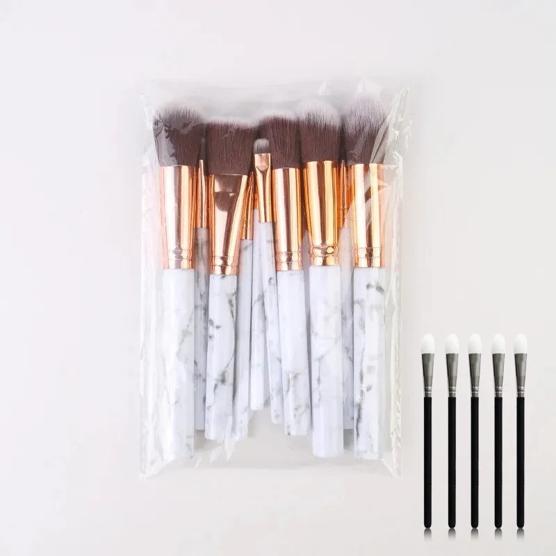 10pcs Set Makeup Brushes Tool Set Cosmetic Powder Eye Shadow Foundation Blush Blending Beauty Maquiagem Beauty Kit for Party