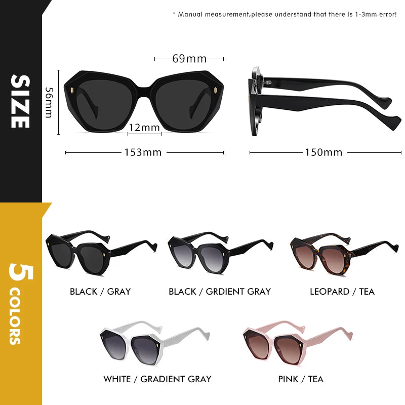 LIOUMO Luxury Brand Design Sunglasses For Women Polarized Fashion Glasses Men Anti-Glare Driving Goggles Gradient Tea zonnebril