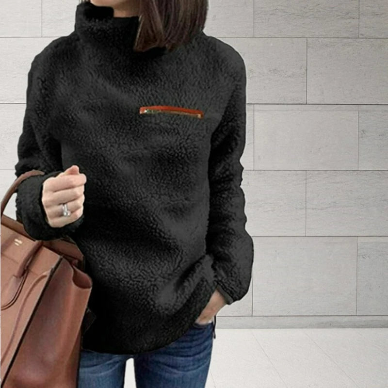 Super Weich und Bequem Einfarbig  Damen Pullover