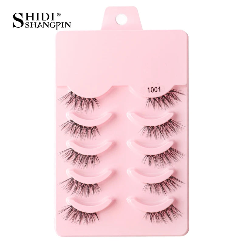 Half Fake Eyelashes 5/10 Half Lashes Soft Natural Cat Eye Lashes Makeup Tool Extension Fluffy Faux Cils maquiagem Half Lashes