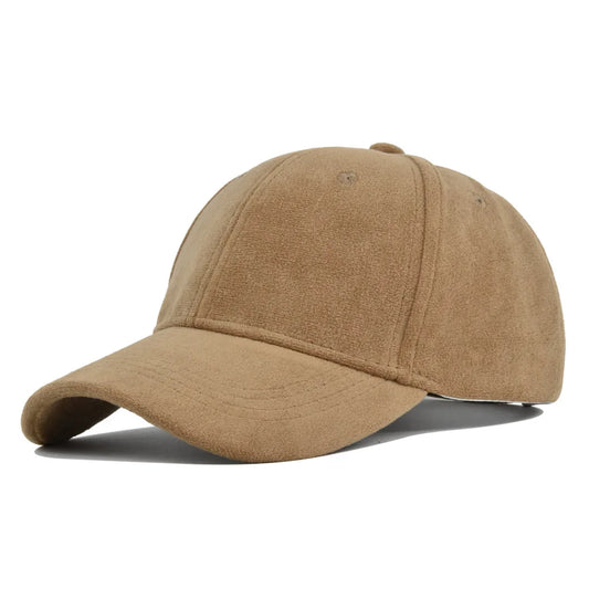 Solid Suede Retro Baseball Caps For Men Women Spring Autumn Street Snapback Hip Hop Hat Adjustable Faux Fur Sunscreen Visor Cap