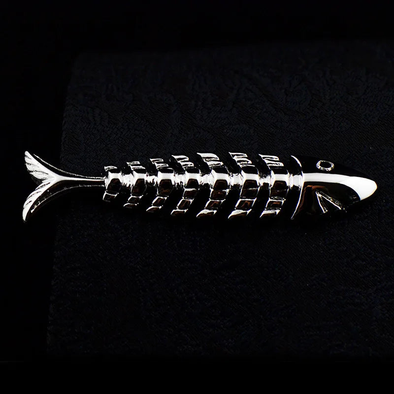 EASY.H New High Quality Laser Engraving Tie Clip Black Men's Business Tie Pin Free Delivery Rudder Feathers