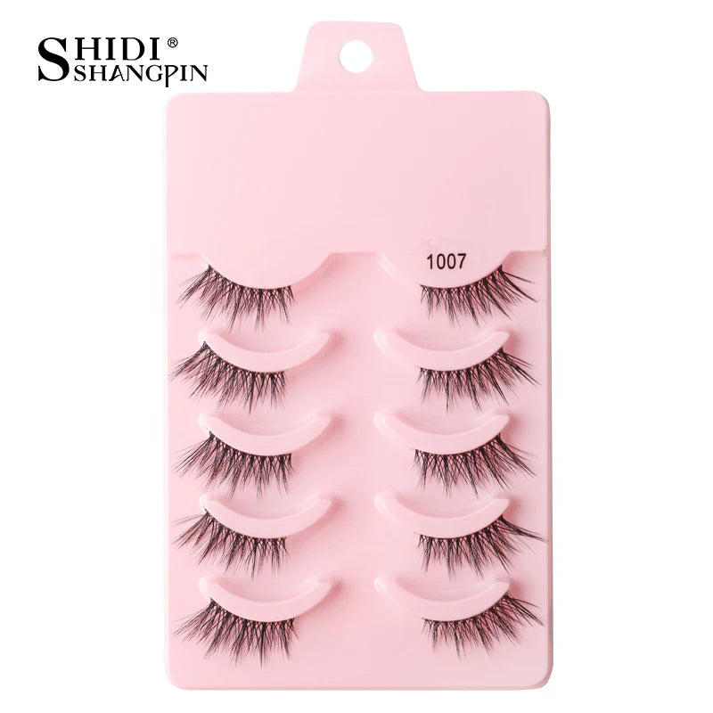 Half Fake Eyelashes 5/10 Half Lashes Soft Natural Cat Eye Lashes Makeup Tool Extension Fluffy Faux Cils maquiagem Half Lashes